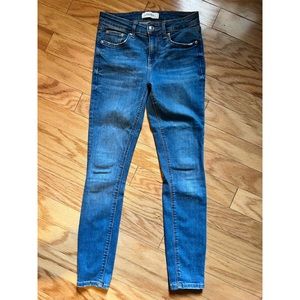 ZARA HIGH RISE DENIM SKINNY JEANS